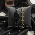 Premium Stylish Ladies Watch and Bracelet Set | Model-RB Black